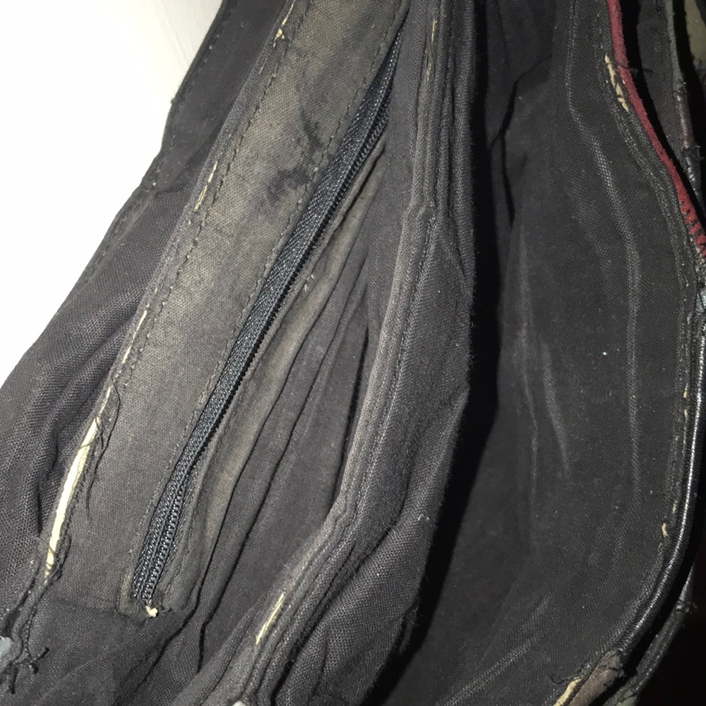 Vintage Boho Patchwork Leather Purse Multicolored - image 5